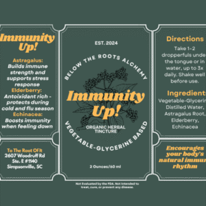 Immunity up! Organic Herbal Tincture 2oz/60ml